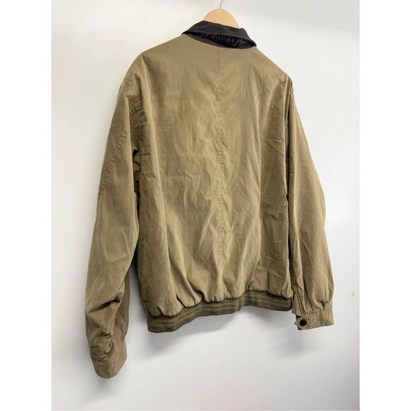 Eddie Bauer Jacket Size Tall Large Insulated Bomber Leather Collar Outdoors VTG‎ - Picture 4 of 8